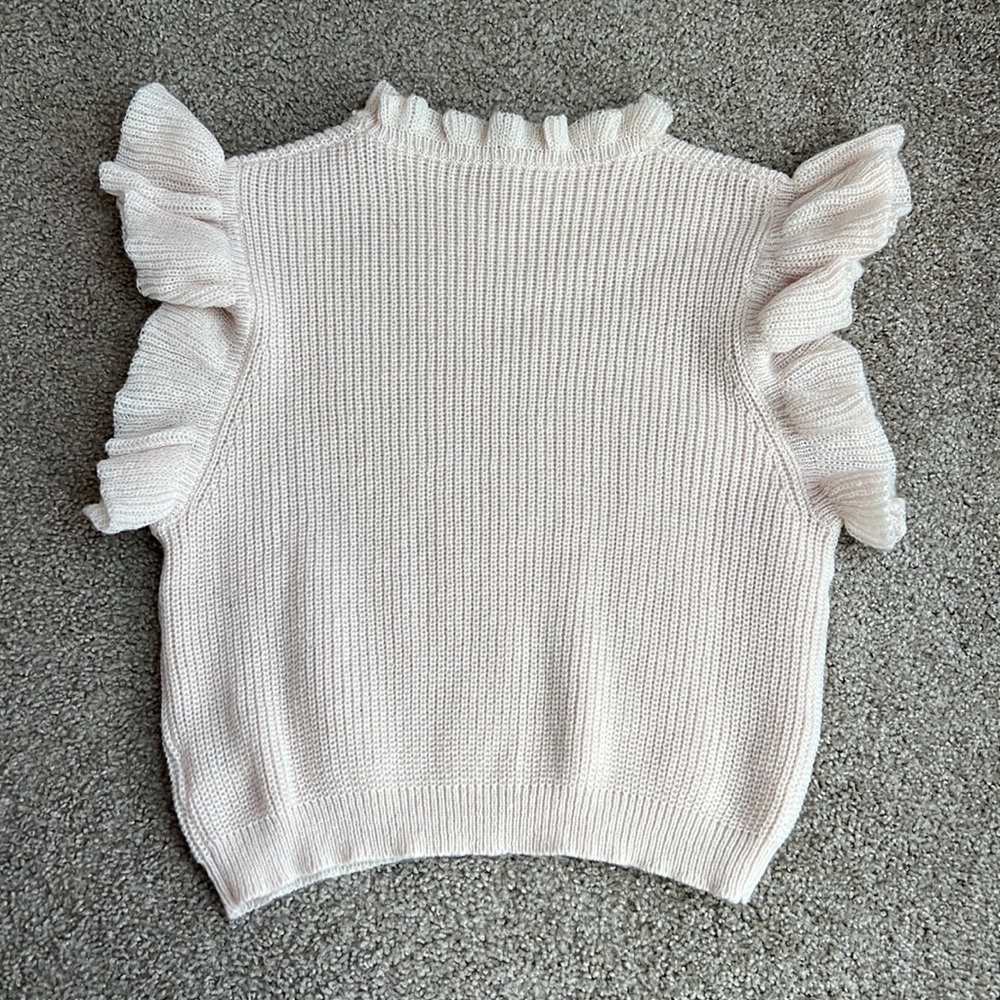 Cream Ruffle Sweater Top - Picture 4 of 4